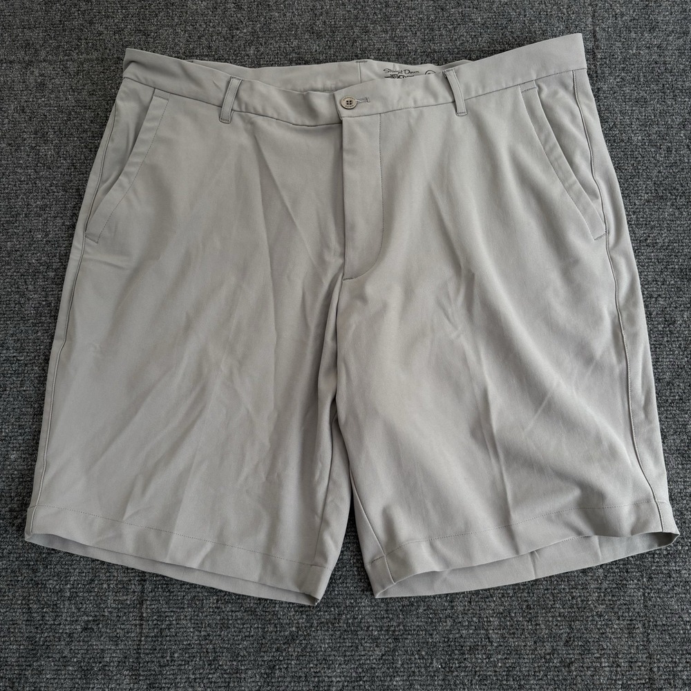 Straight Down Shorts‎ Mens 38 Gray 9" Golf Performance Tennis Tech Chino Flat